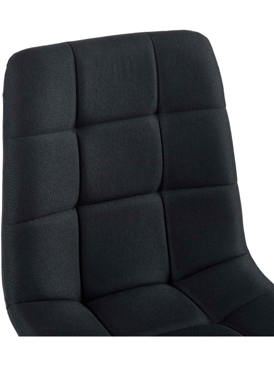 Sada 4 jedálenských stoličiek látka Antibes, čierna