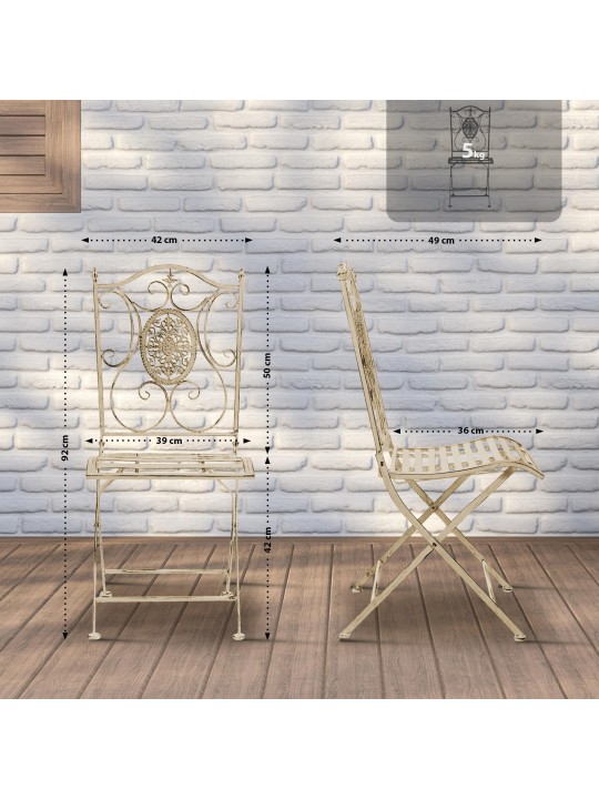 Stolička Sibell, antická krémová