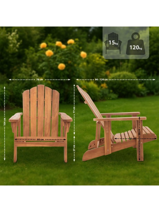 Stolička Brownsville, teak