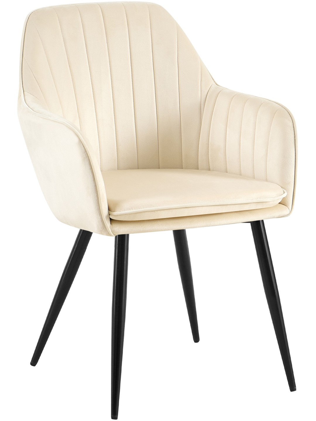 Jedálenská stolička Cheryl velvet, krémová