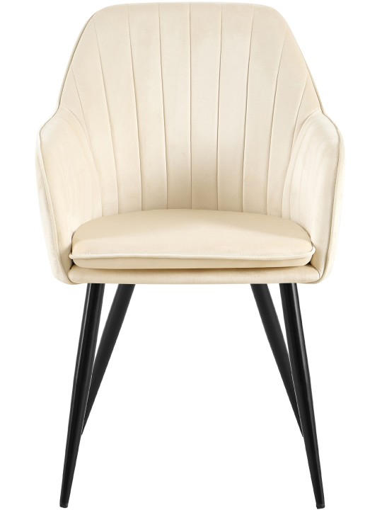 Jedálenská stolička Cheryl velvet, krémová