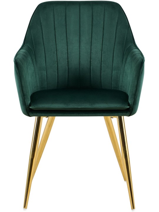 Jedálenská stolička Cheryl velvet gold, zelená Jedálenská stolička Cheryl velvet gold, zelená