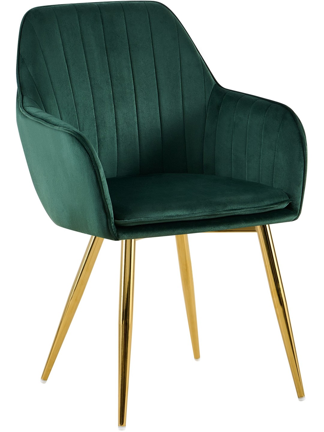 Jedálenská stolička Cheryl velvet gold, zelená
