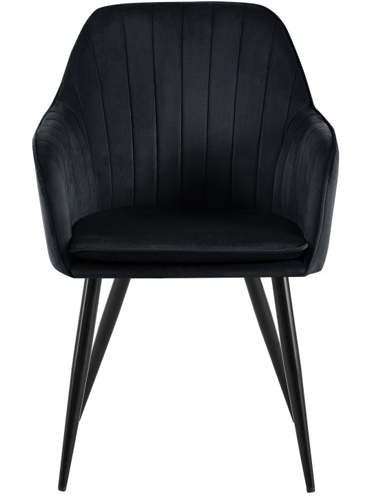 Jedálenská stolička Cheryl velvet, čierna