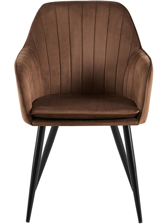 Jedálenská stolička Cheryl velvet, hnedá