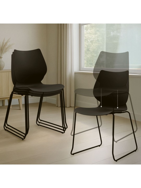 Stolička Houma, čierna