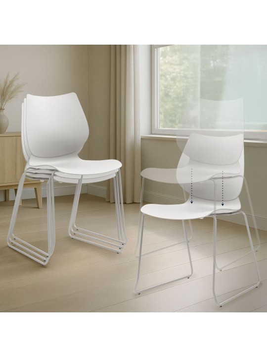 Stolička Houma, biela