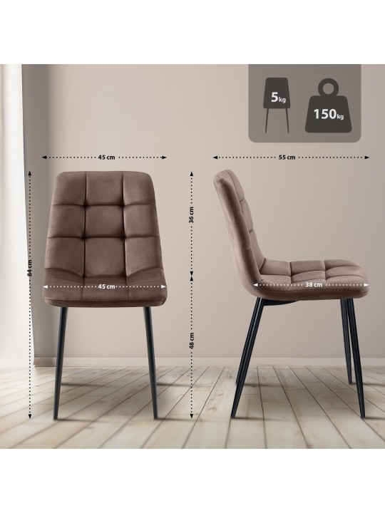 Jedálenská stolička Antibes, hnedá Jedálenská stolička Antibes, hnedá