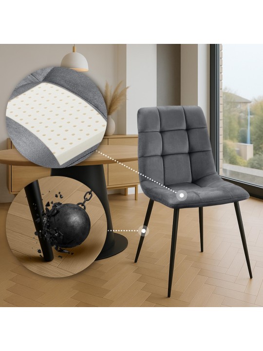 Jedálenská stolička Antibes, tmavosivá