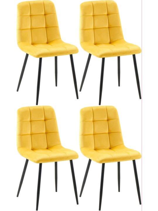 Sada 4 jedálenských stoličiek Antibes, žltá