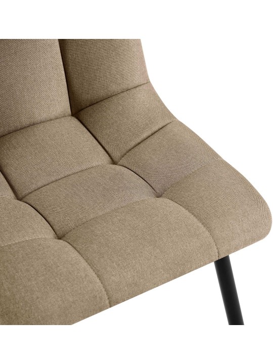 Sada 4 jedálenských stoličiek Tilde Fabric, šedohnedá