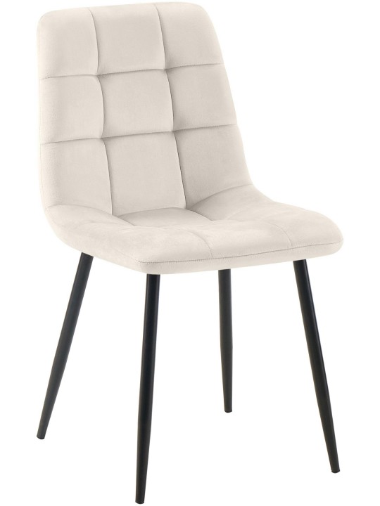 Jedálenská stolička Tilde velvet, krémovo biela Jedálenská stolička Tilde velvet, krémovo biela