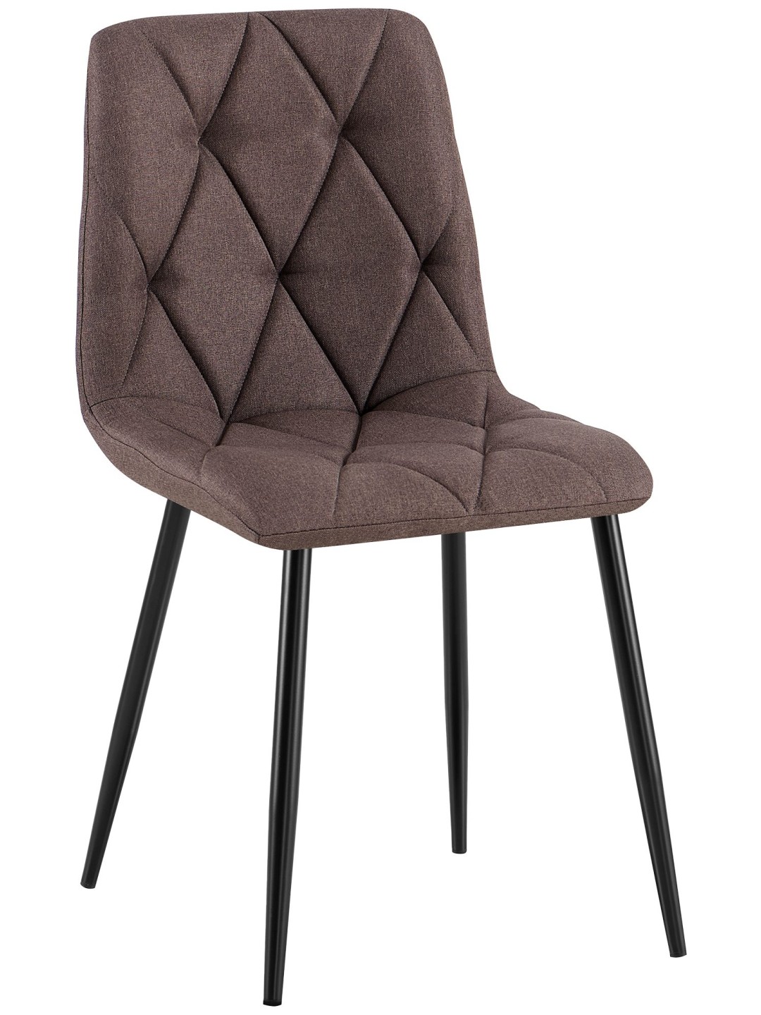 Jedálenská stolička Clairton látka, hnedá