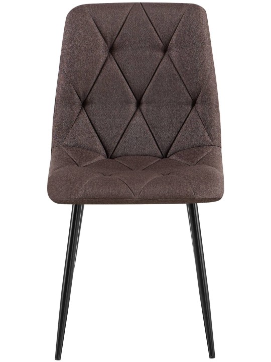 Jedálenská stolička Clairton látka, hnedá