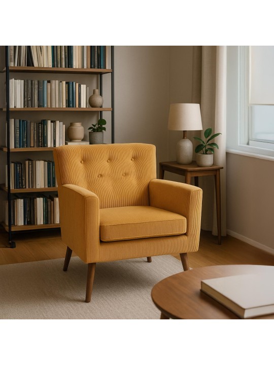 Kreslo Kioni Cord, oranžová