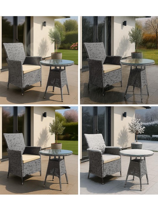 Skupina na sedenie Fireda, šedá melírovaná