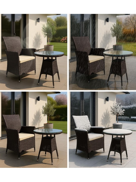 Skupina na sedenie Fireda, tmavohnedá