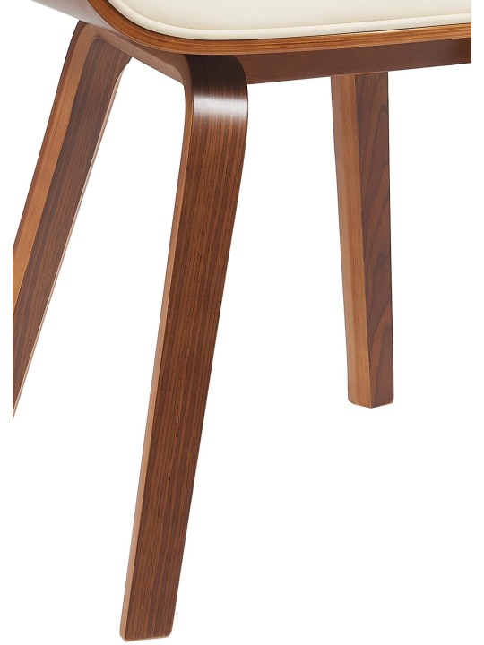 Kreslo pre návštevy Beverley z umelej kože, orech/krémová