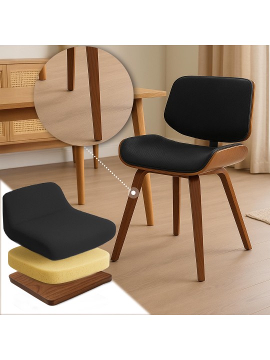 Stolička pre návštevy látka Beverley, orech/čierna Stolička pre návštevy látka Beverley, orech/čierna