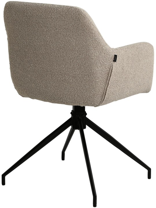 Jedálenská stolička Merlinda látka Teddy, šedohnedá