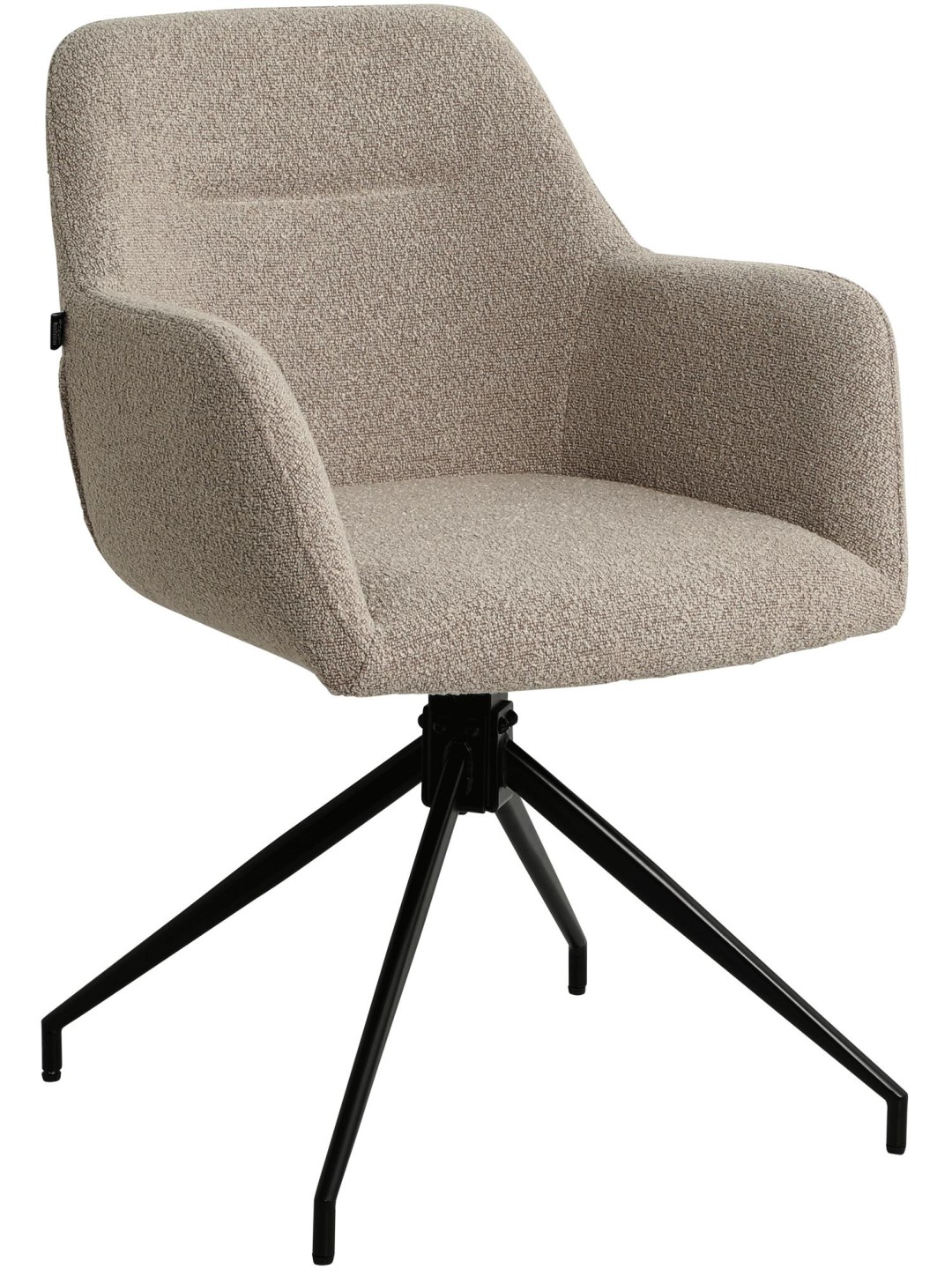 Jedálenská stolička Merlinda látka Teddy, šedohnedá