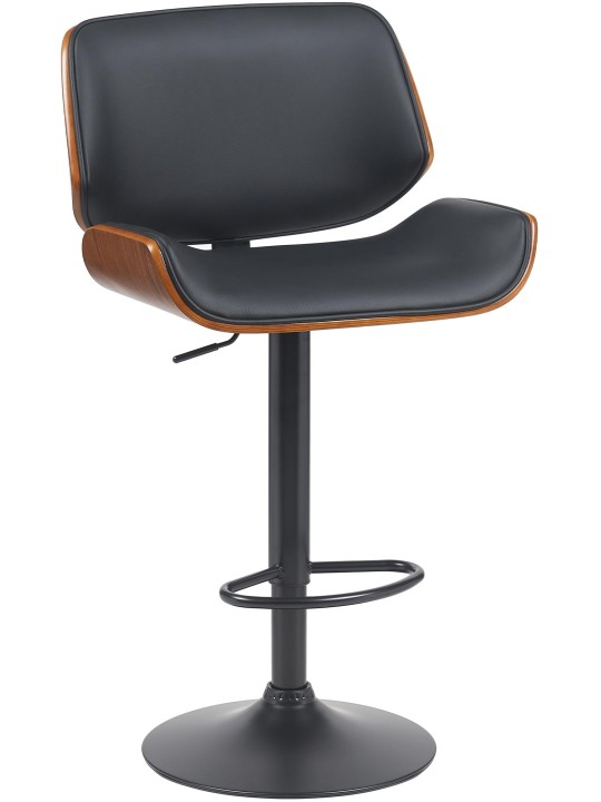 Barová stolička Beverley B umelá koža, orech/čierna