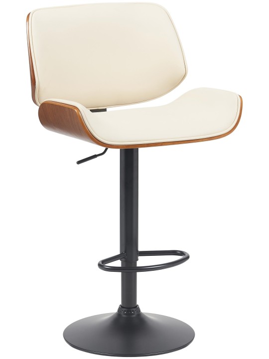 Barová stolička Beverley B umelá koža, orech/krémová