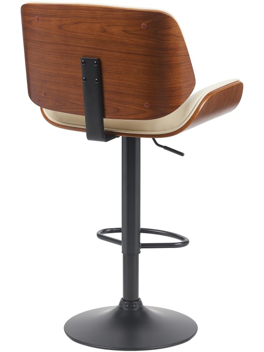 Barová stolička Beverley B umelá koža, orech/krémová