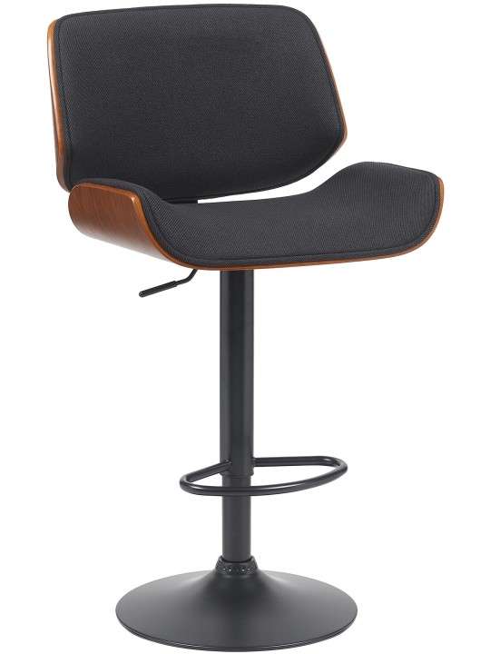 Barová stolička Beverley B látka, orech/čierna