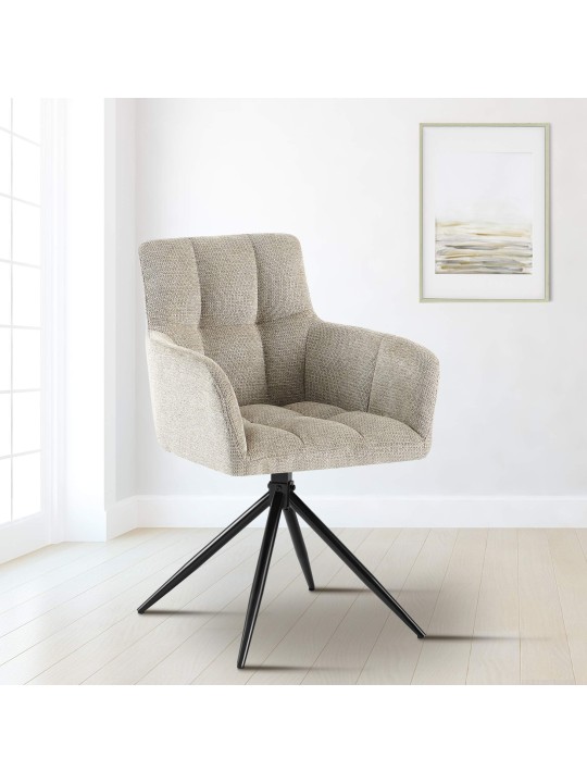 Jedálenská stolička Jonah látka, šedohnedá