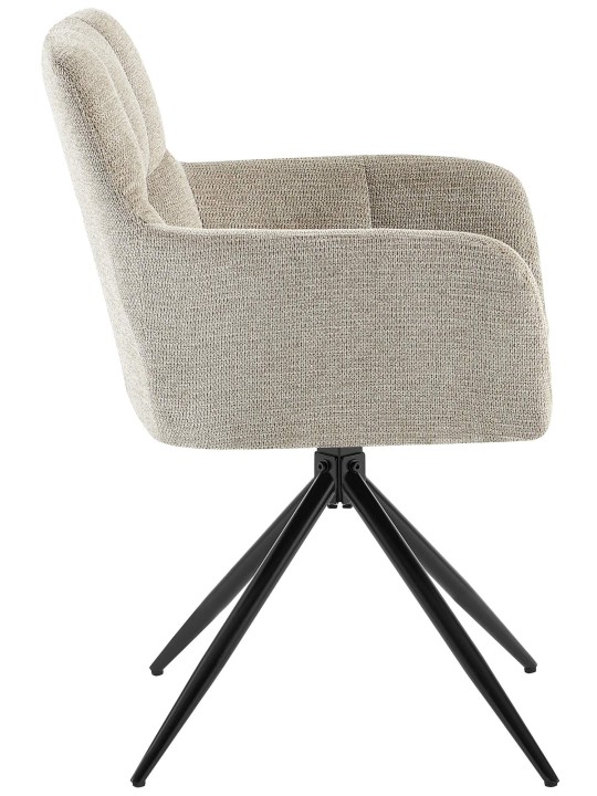 Jedálenská stolička Jonah látka, šedohnedá