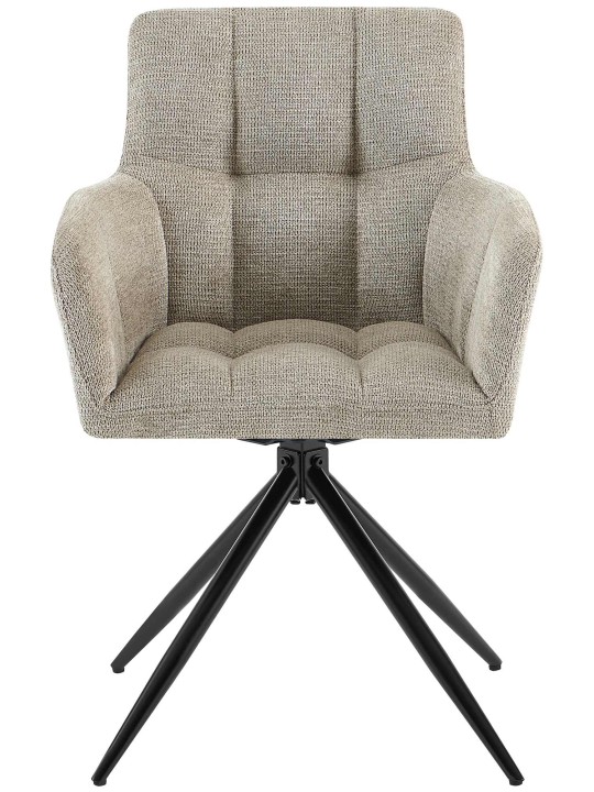 Jedálenská stolička Jonah látka, šedohnedá