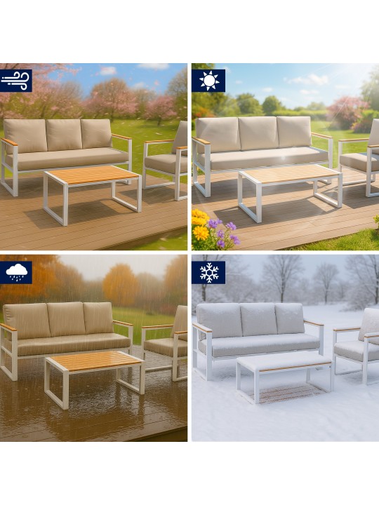 Rodiesa skupina na sedenie, biela