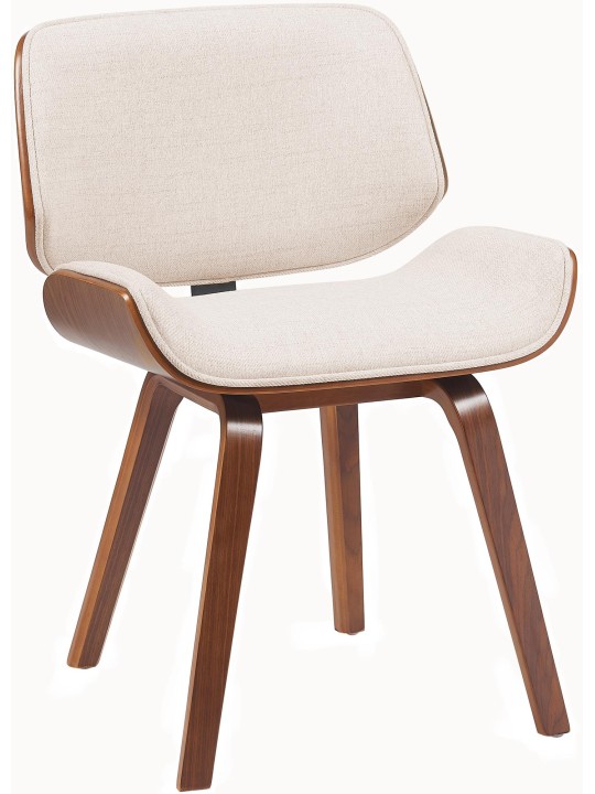 Stolička pre návštevy látka Beverley, orech/krémová