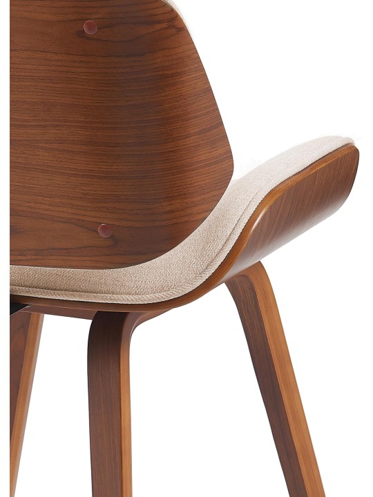 Stolička pre návštevy látka Beverley, orech/krémová