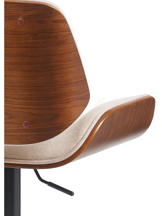 Barová stolička Beverley B látka, orech/krémová