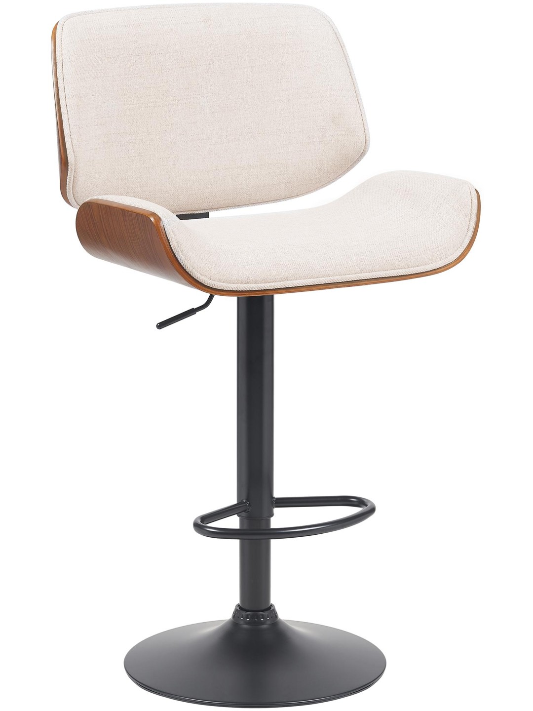 Barová stolička Beverley B látka, orech/krémová