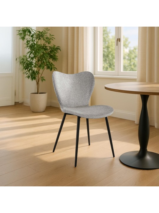 Jedálenská stolička Maika látka, sivá