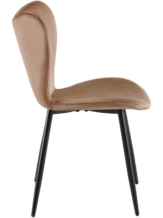 Jedálenská stolička Maika velvet, hnedá