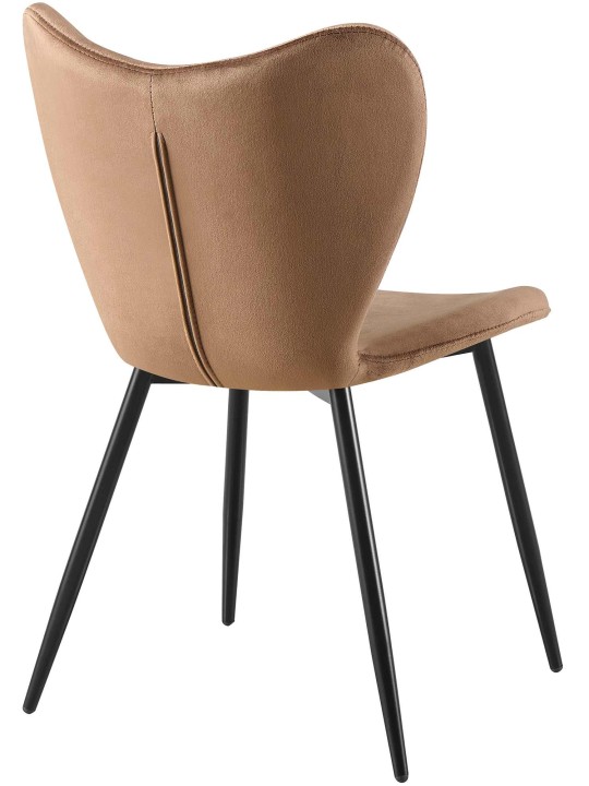 Jedálenská stolička Maika velvet, hnedá