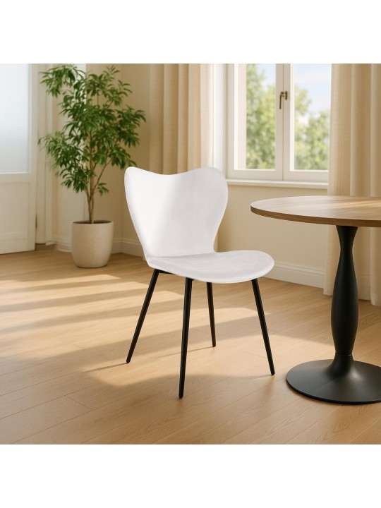 Jedálenská stolička Maika velvet, sivá