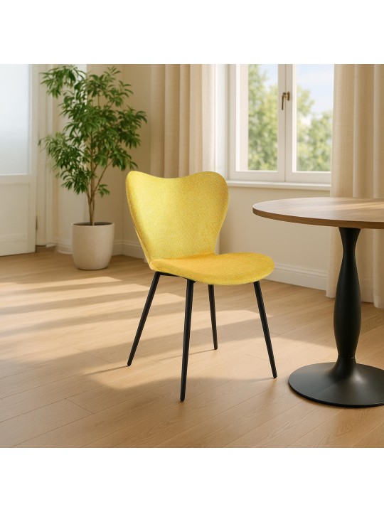 Jedálenská stolička Maika látka, žltá