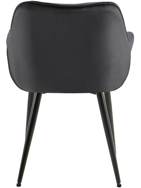 Stolička Tanna Velvet, tmavosivá