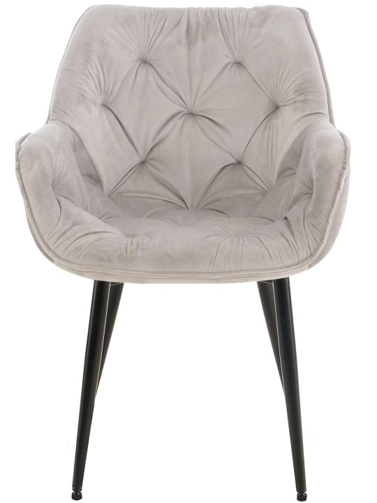 Sada 4 stoličiek Tanna velvet, sivá