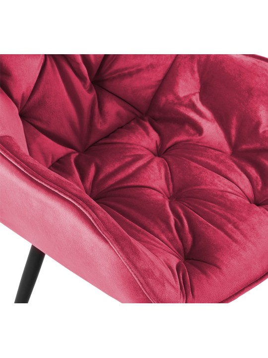 Sada 4 stoličiek Tanna velvet, červená