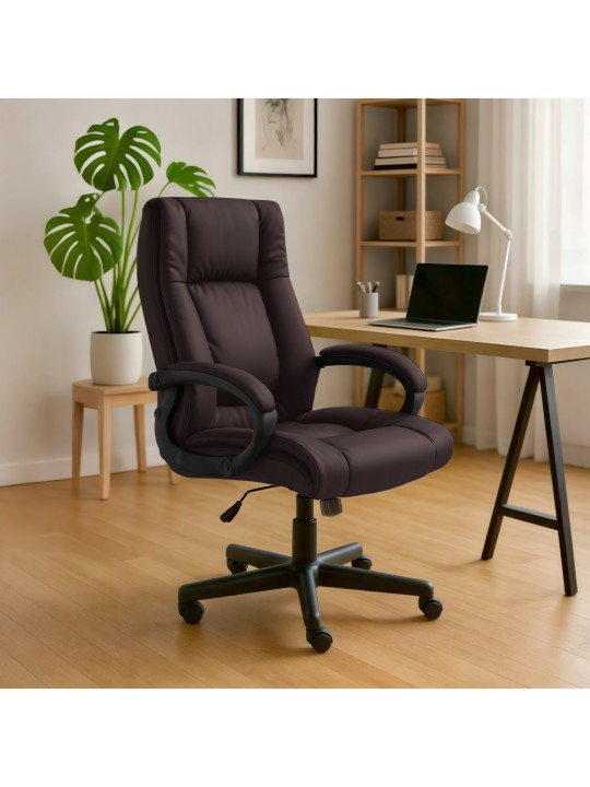 Kancelárske kreslo XL Sparta umelá koža, hnedá