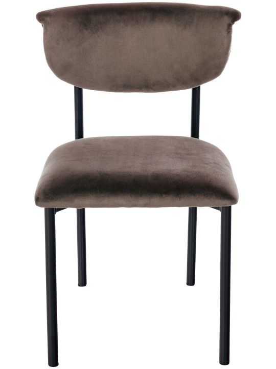 Sada 2 návštevníckych stoličiek Gambell velvet, hnedá