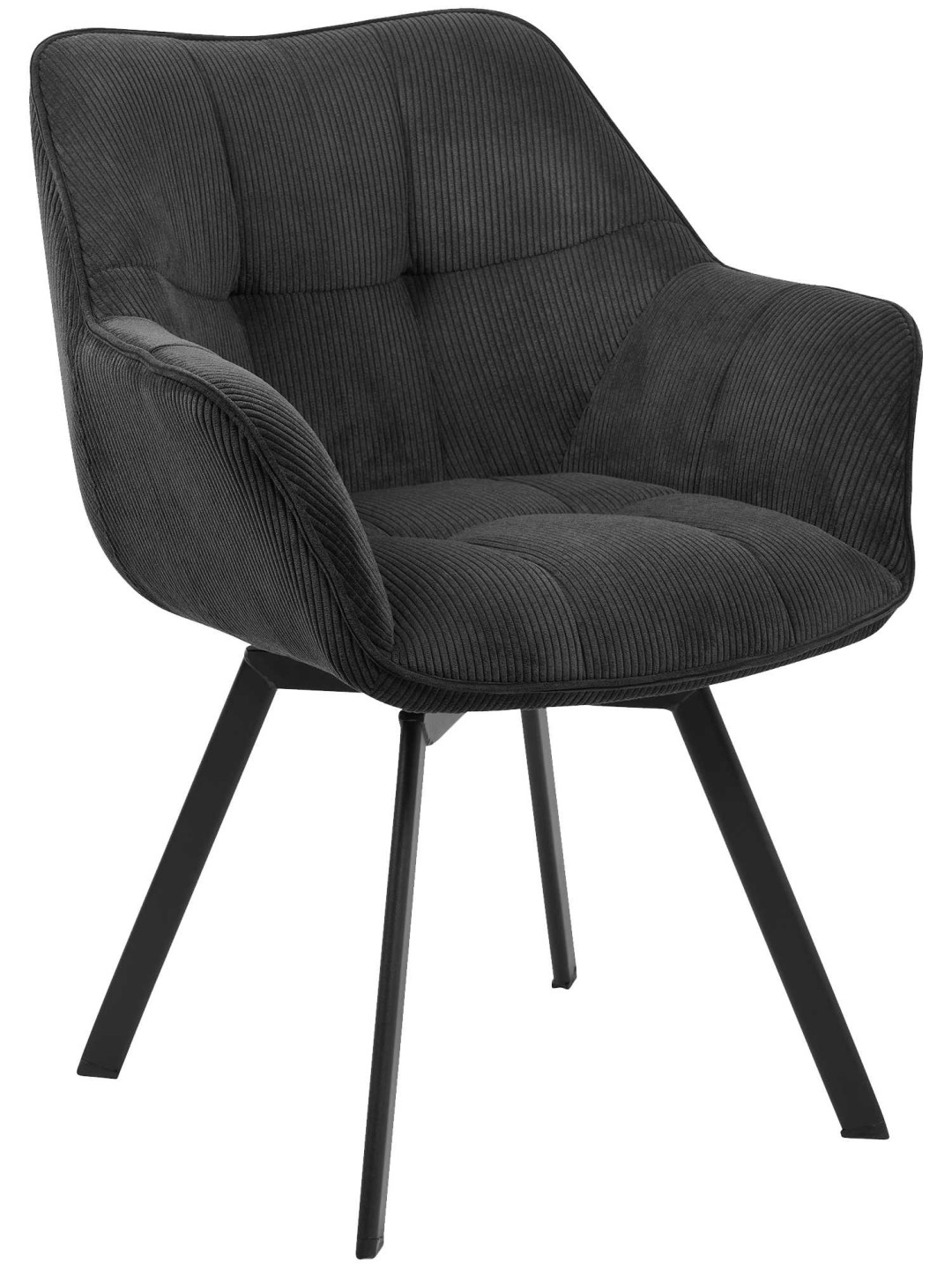 Stolička do jedálne Jordi Cord, čierna