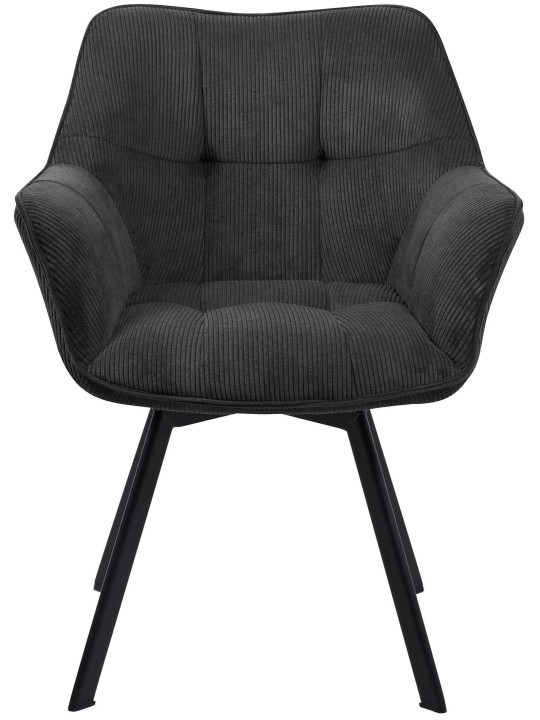 Stolička do jedálne Jordi Cord, čierna