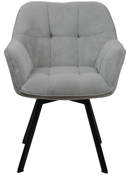 Stolička do jedálne Jordi Cord, sivá
